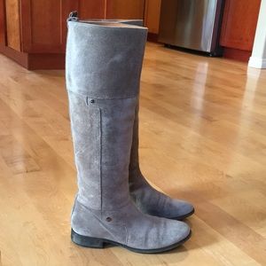 Coclico | Grey Suede Riding Boots
